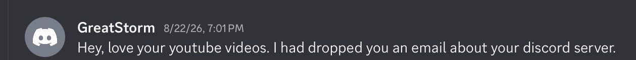 Message from a student about the YouTube videos